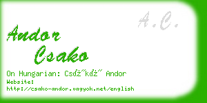 andor csako business card